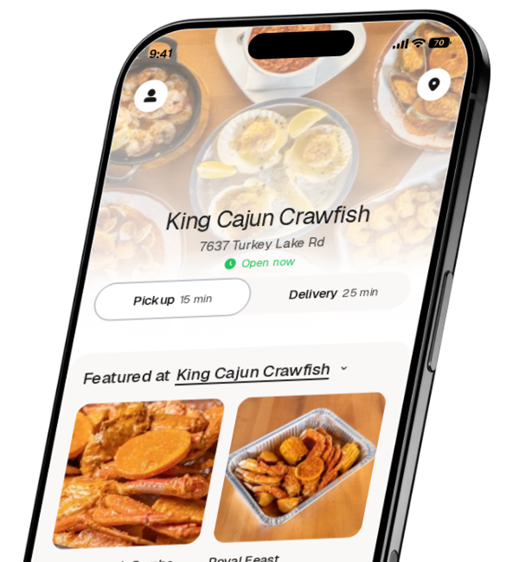 King Cajun Crawfish app preview