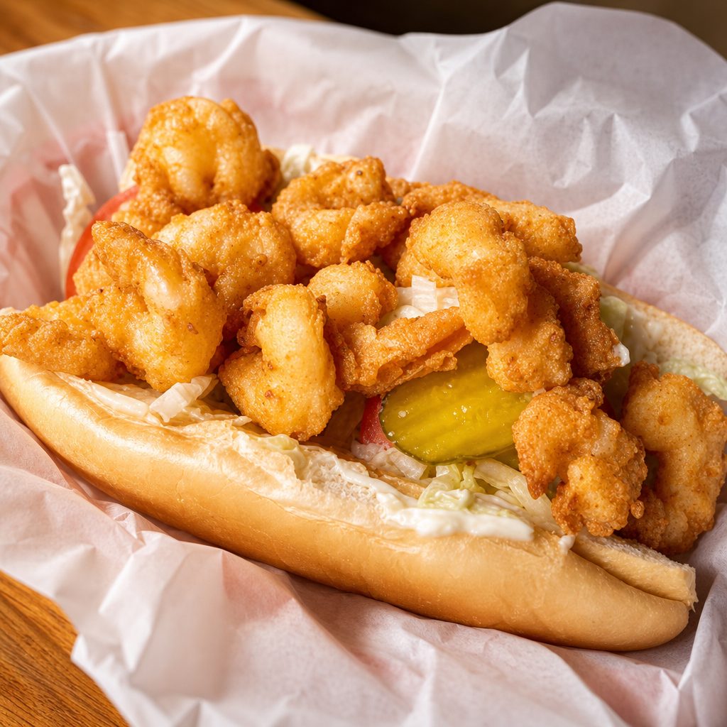 Sm Shrimp Po'Boy.