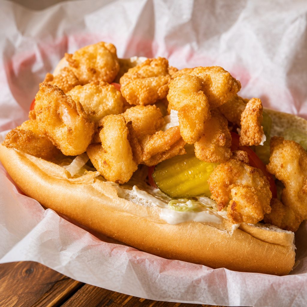 Lg Shrimp Po'Boy.
